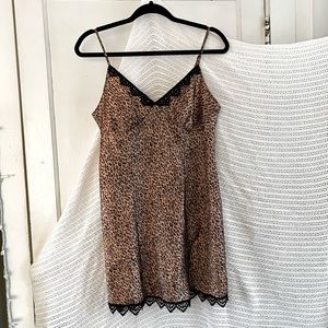 Silky Cheetah Slip Dress